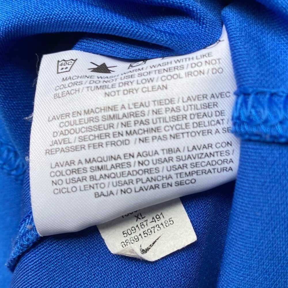 Nike Golf Blue Dry Fit Polo Shirt - Picture 7 of 7